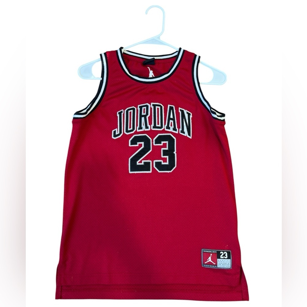 Jordan Kids Red and Black Basketball Jersey